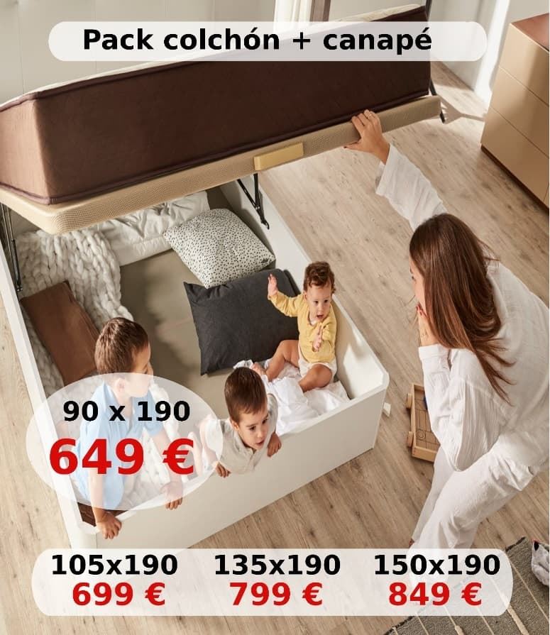 Comprar Pack Oferta Canapé + Colchón 135, 90, 150 Baratos